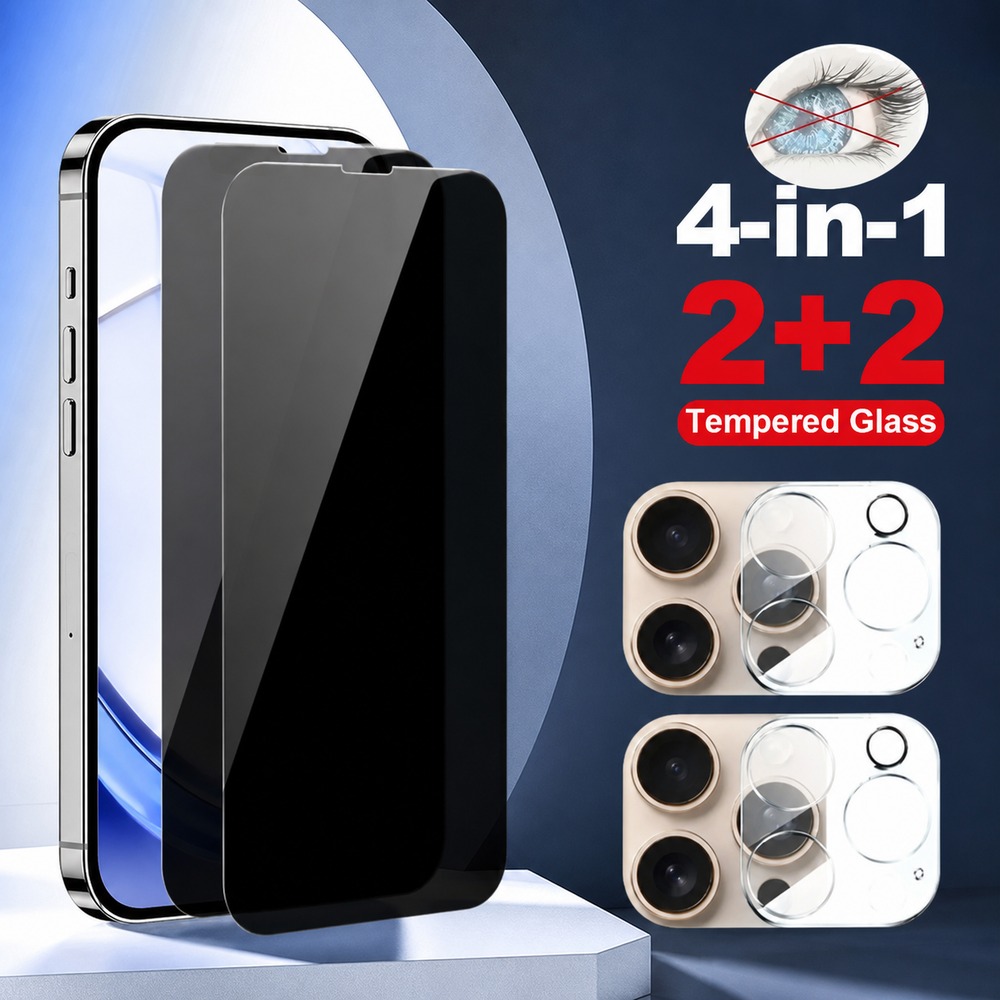 Realme Gt 6 - 2+2PCS Privacy Tempered Glass For Realme