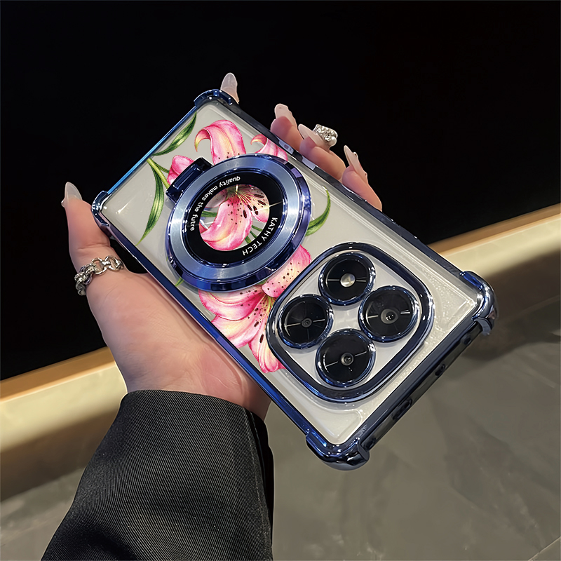 Two Pink Lilies Pattern Phone  - Vivo Y28 review and price
