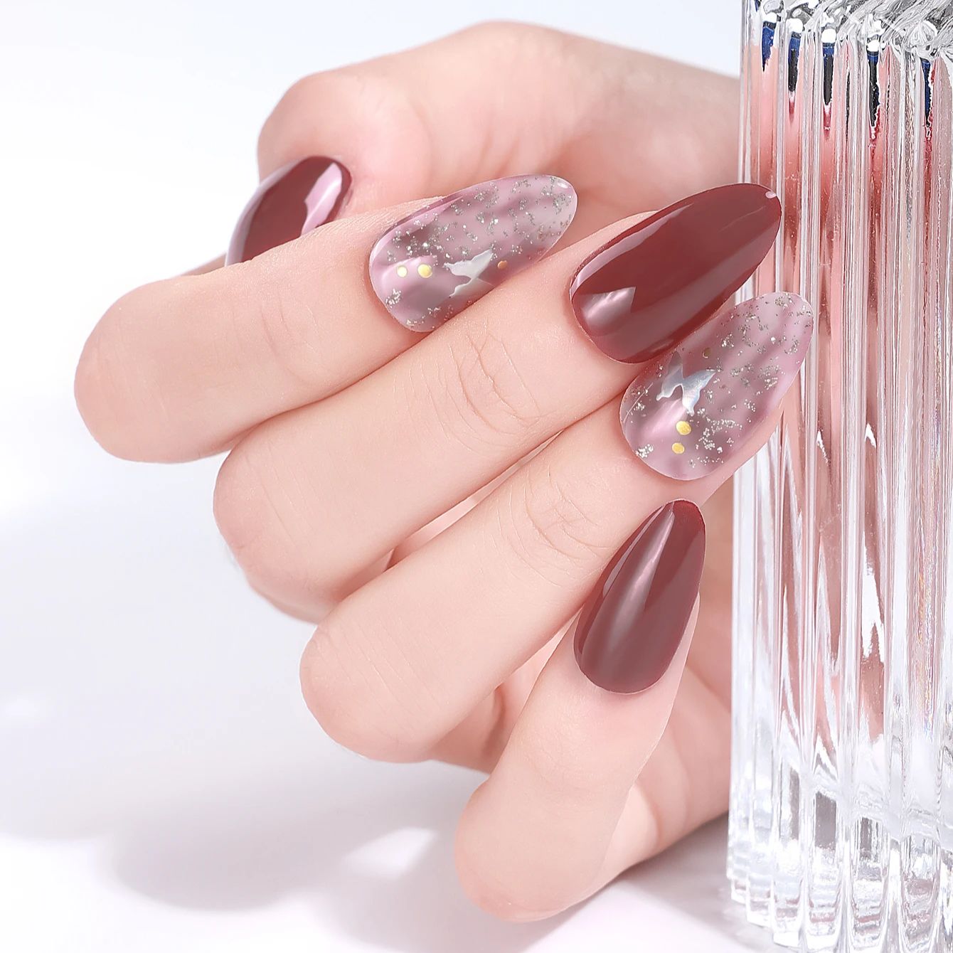 16Tips Sparkly Semi Cured Gel  - Full Cover Adhesive review and price