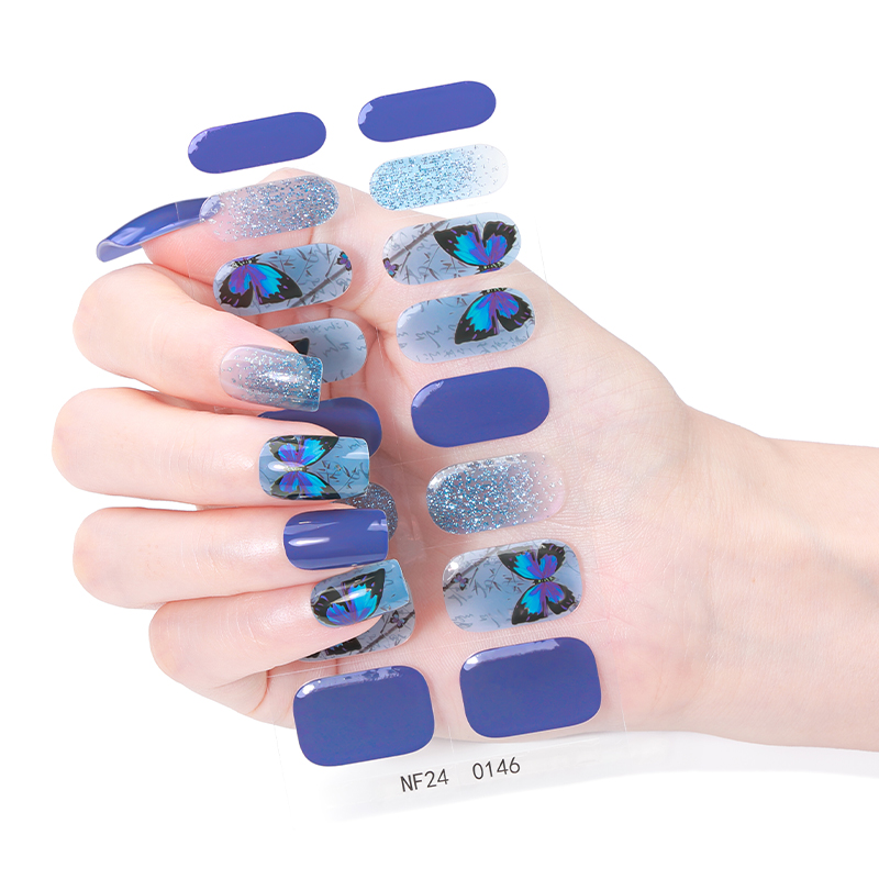 16Tips Sparkly Semi Cured Gel  - Full Cover Adhesive review and price