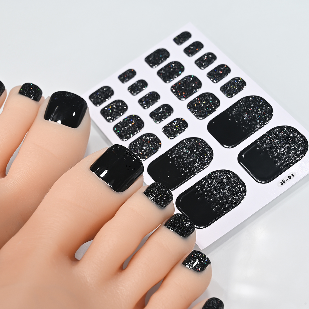 22tips Glitter Toe Nail Sticke - Full Cover Adhesive review and price