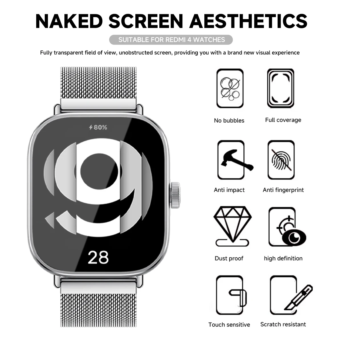 Tempered Glass for Xiaomi Redm - Smartwatch Screen Film review and price