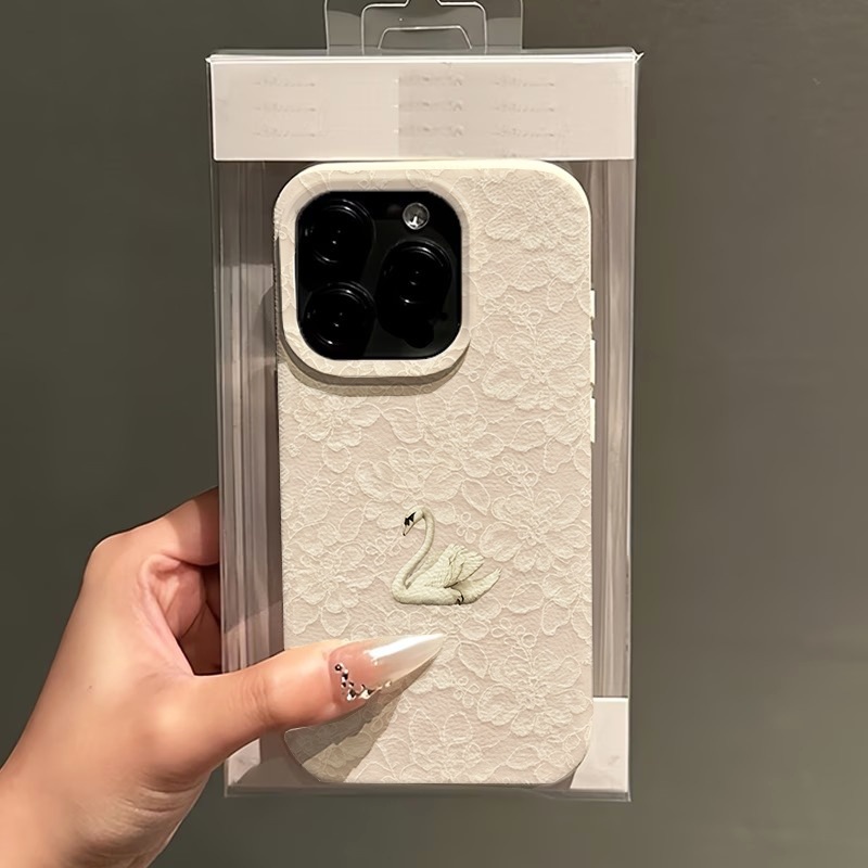 Lace Swan Pattern Lychee Textu - Apple Iphone 15 review and price
